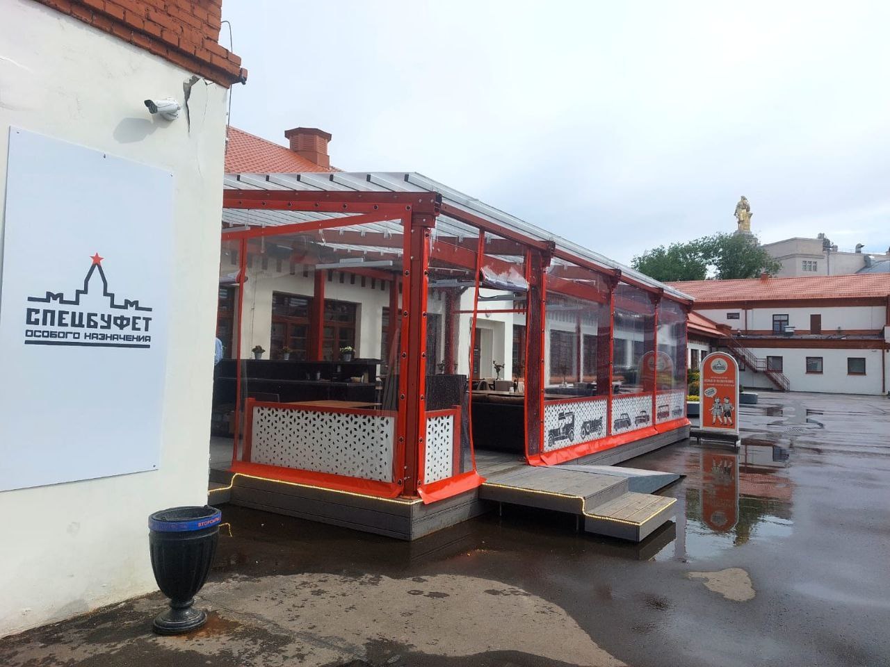 ПВХ шторы для летней террасы кафе в Кимрах