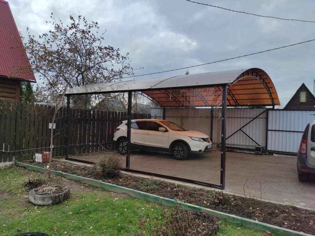 Прозрачные шторы ПВХ для навеса под автомобиль в Кимрах
